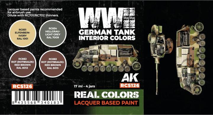 Actual product image AK Interactive WWII German Tank Interior Colours SET (17 ml)