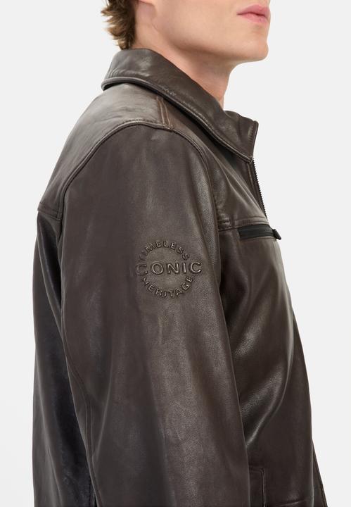 Immagine prodotto Camel Active Leder Blouson mit Hemdkragen (50)