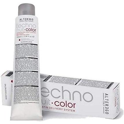 Alter Ego Italy Alterego Techno Fruit Color 4/7 Keratin System PPD Free 100ml Braun Professionelle Farbe Permanent (Braun Professionelle Farbe Permanent)