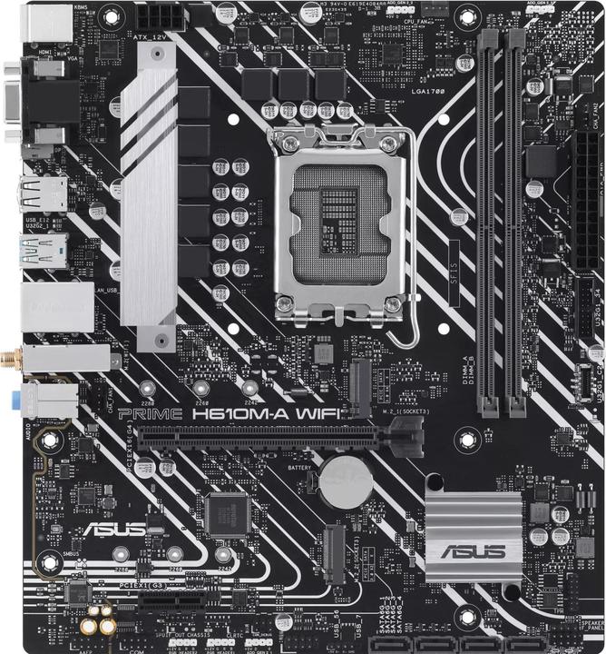 Actual product image ASUS PRIME H610M-A WIFI (LGA 1700, Intel H610, mATX)