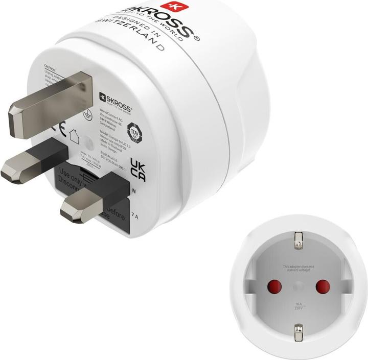 Immagine prodotto Hama Adattatore da viaggio di tipo G, a 3 pin, per Inghilterra, Commonwealth e Regno Unito