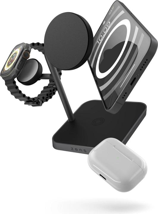 Actual product image Zens 1x 15W Qi2, 1x 5W Apple Watch, 1x 5W Qi incl. charger (15 W)
