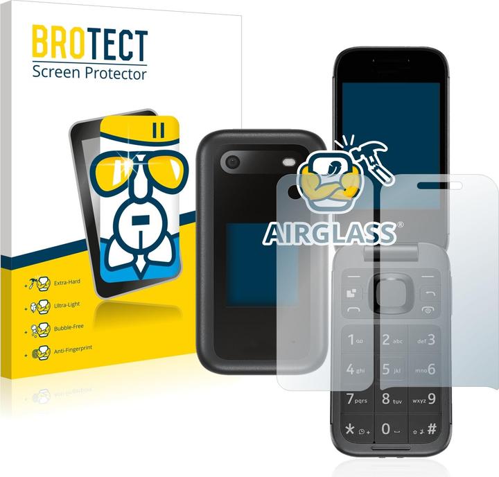 BROTECT AirGlass Panzerglasfolie (1 Stück, Nokia 2660 Flip)