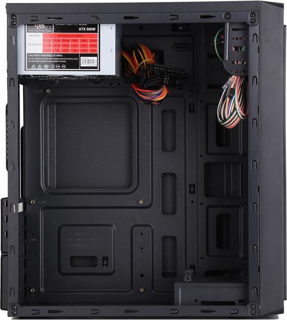 Actual product image Itek Boitier Moyen Tour ATX compatible Winco + alimentation 500W (Noir) (mATX, ATX)