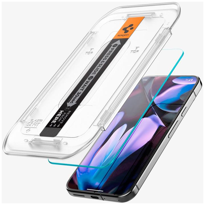 Produktbild Spigen EZ Fit Gehärtetes Glas Clear Displayschutzfolie Google Pixel 9 Pro XL 2-Pack (2 Stück, Google Pixel 9 Pro XL)