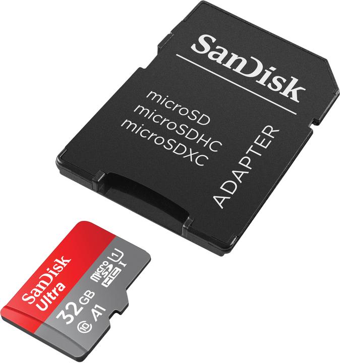 Produktbild SanDisk Ultra mit Adapter (32 GB, microSDHC, U1, UHS-I)