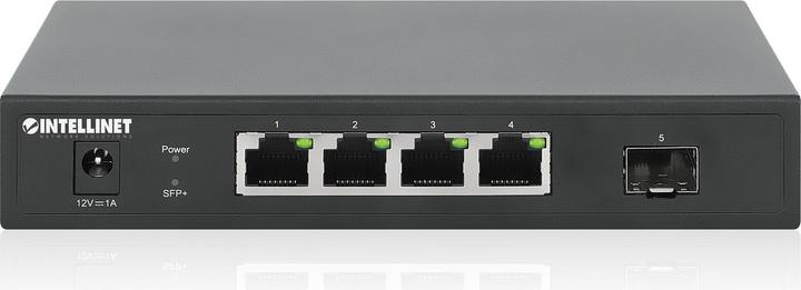 Actual product image Intellinet 5-port switch with 4 x 2.5G Ethernet ports and 1 SFP+ uplink (5 Ports)