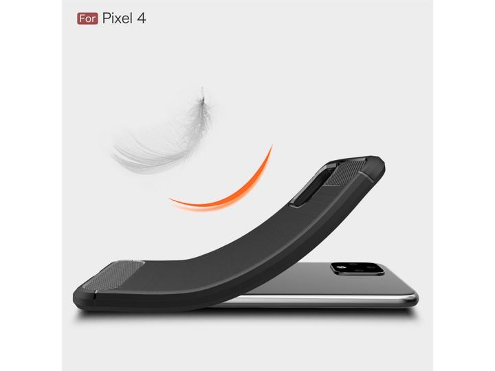 Actual product image Screenguard Google Pixel 4 Cover Carbon Brushed Soft TPU (Google Pixel 4)