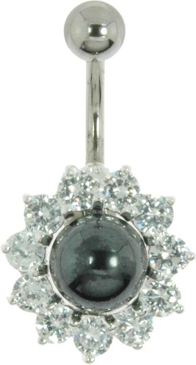 Bijouteria Bauchpiercing (Edelstahl, Silber 925, Synthetische Perle, Kristall)