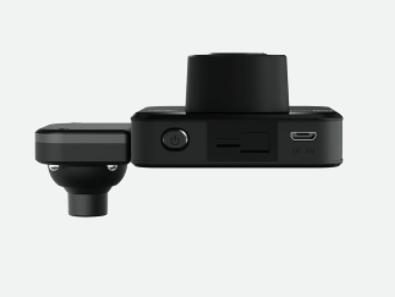 Actual product image Prestigio RoadRunner 380, 2.0" (320x240) IPS Ekranas, Dual camera: front - FHD 1920x1080@30fps, HD 1280x720@ (Night vision, Built-in display, Built-in microphone, Full HD)
