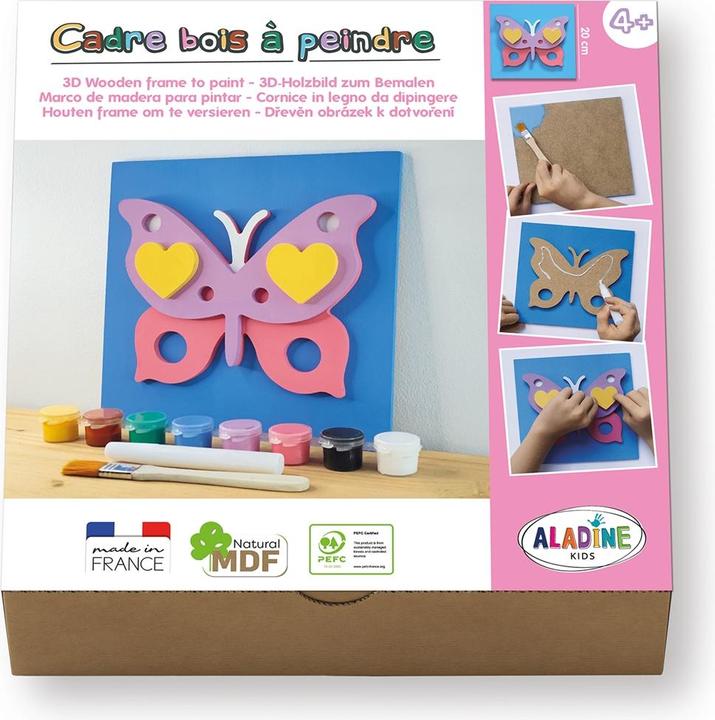 Image du produit Aladine Tableau en bois 3D à peindre Papillon