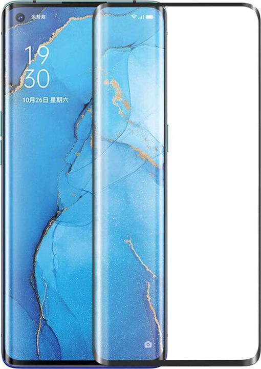 Produktbild PhoneLook 3D Tempered Glass Full Screen Display Schutzglas mit schwarzem Rahmen (1 Stück, Oppo Find X2 Pro)