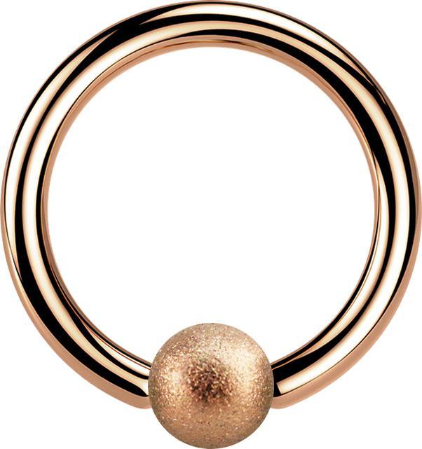 Star Piercing Micro Ball Closure Ring rosegold gesprenkelt (ohne Messing, Chirurgenstahl 316L)