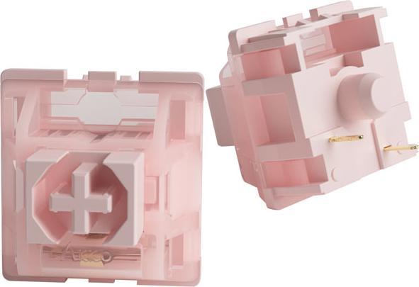 Actual product image Akko CS Sakura Switches, mechanical, 3-pin, linear, MX stem, 39g - 45 pieces