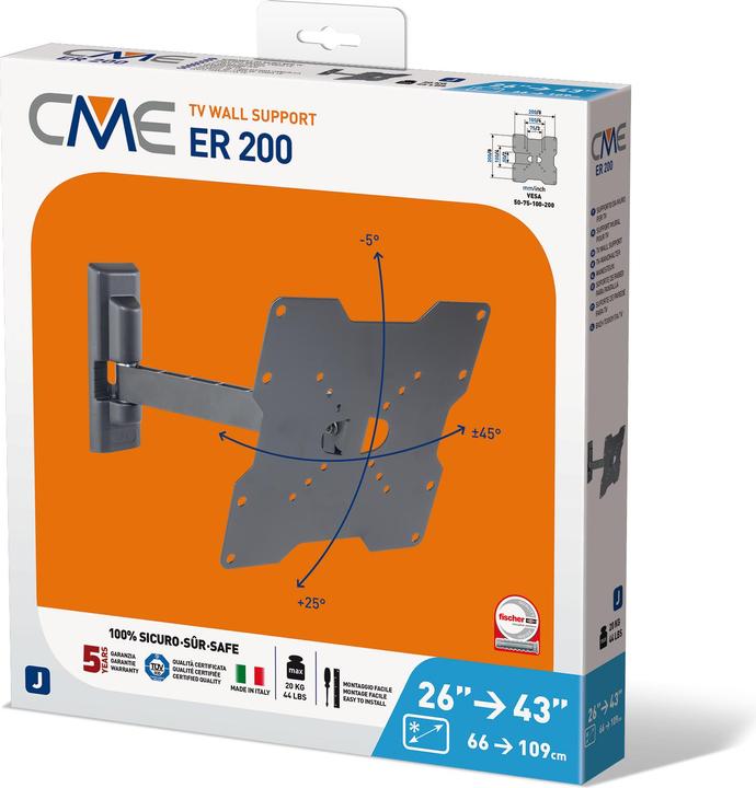 Image du produit Meliconi Support TV mural pour 2640 (Mur, 40", 20 kg)