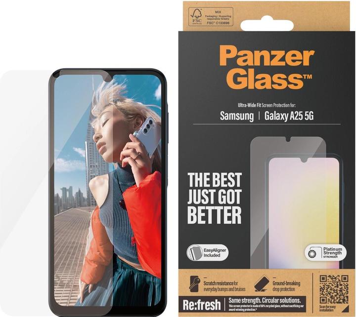 Actual product image PanzerGlass Ultra-Wide Fit (1 Piece, Samsung Galaxy A25)