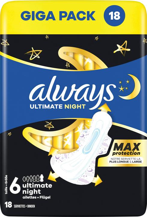 Immagine prodotto Always Ultimate Night (18 x, Assorbenti igienici)