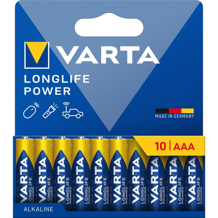 Actual product image Varta Battery LONGLIFE Power AAA NEW (10 pcs., AAA, 1260 mAh)