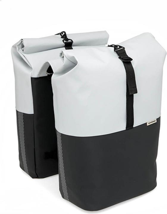 New Looxs Tasche Nyborg DoubleMIK lightgrey blk (34 l, Gepäckträgertasche)