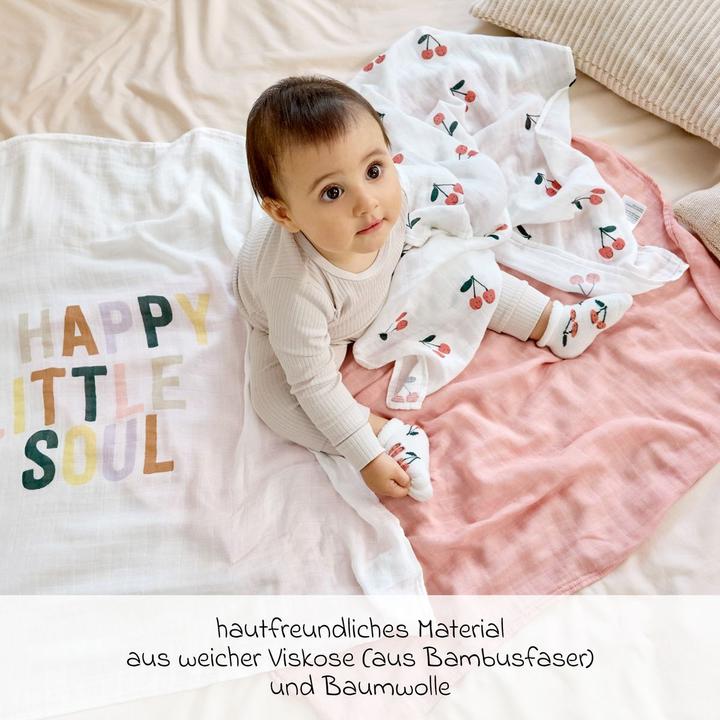 Actual product image Lässig Mullwindeln & Mulltücher Mulltuch 3er Pack Heavenly Soft Swaddle L (80 cm, 80 cm)