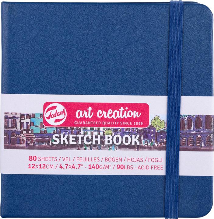 Talens Coloring book 12 x 12 cm Navy Blue (12 x 12 cm, Plain, Hardcover)