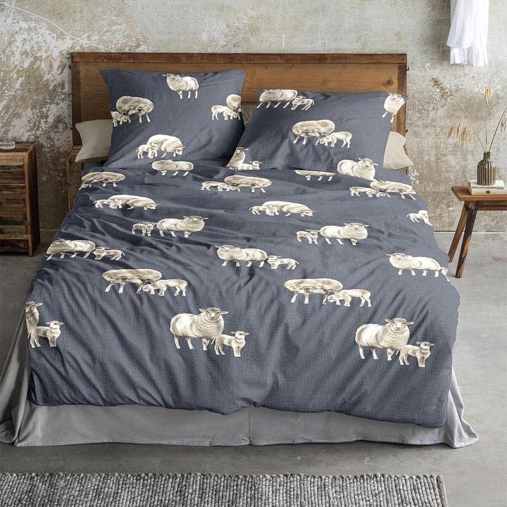 Produktbild Irisette Feinbiber Bettwäsche Panda 8545 blau