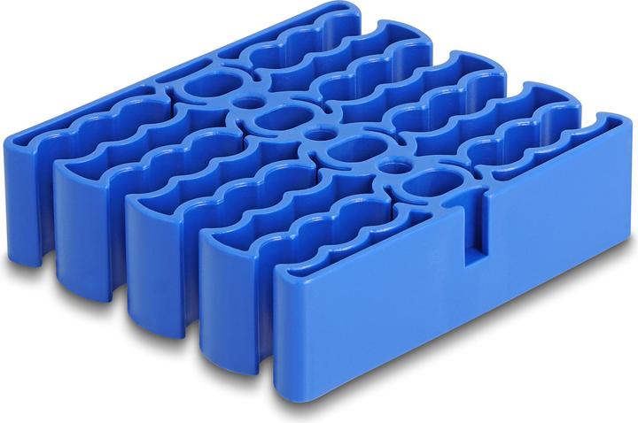 Immagine prodotto Delock Organizzatore di cavi con 24 ingressi per cavi blu