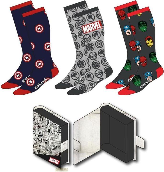 Image du produit Cerda MARVEL - Pack de 3 Paires de Chaussettes (Taille 38-45) (Lot de 3, 38 - 45)