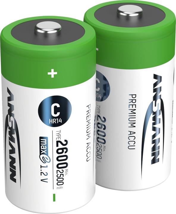 Image du produit Ansmann Batterie NiMH Baby C Type 2600 (min. 2500 mAh) maxE (2 pcs, C, 2600 mAh)