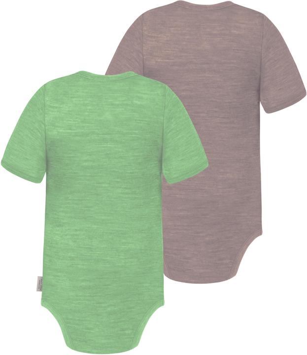 Actual product image Normani Set of 2 baby merino bodysuit short sleeves "Tauranga" - 9293 (62)