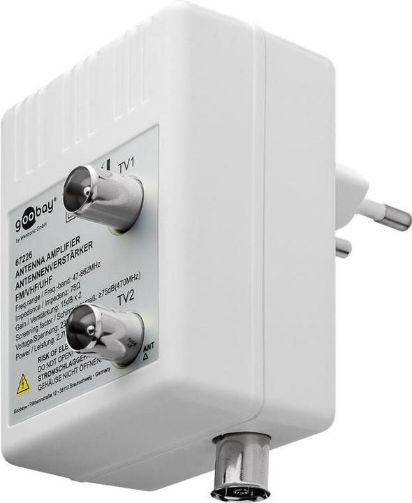 Immagine prodotto Goobay Amplificatore per antenna a due dispositivi (Amplificatore)