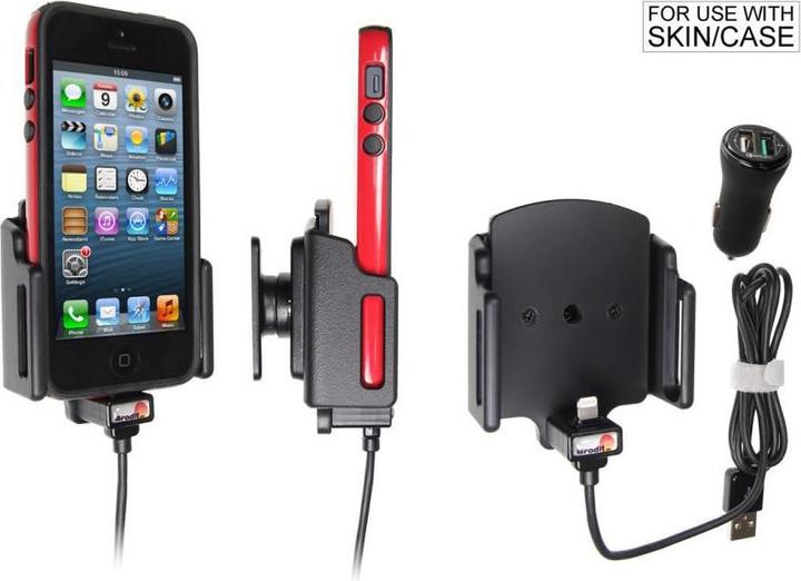 Brodit Supporto auto attivo per iPhone 5 con cover protettiva