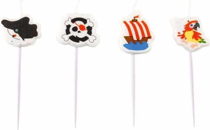 Produktbild Riethmüller 4 Mini-Figurenkerzen Pirat Höhe 6,7 cm (4 x)