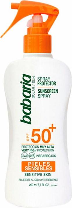 Babaria Solar Sensibles F-50 Sun Protector Spray 200ml (Sonnenspray, SPF 50, 200 ml)