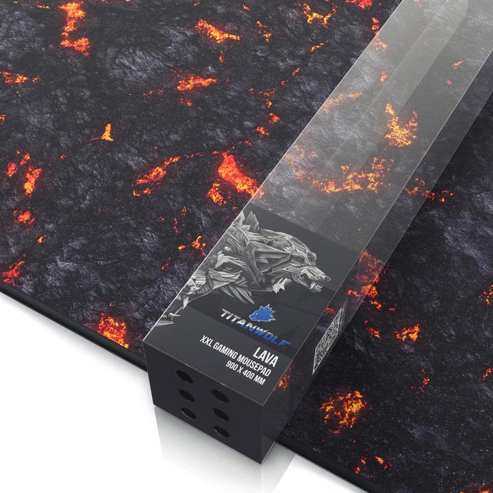 Immagine prodotto Titanwolf Tappetino per mouse da gioco XXL, tessuto liscio, tappetino per mouse veloce 900 x 400 mm, grande (XXL)