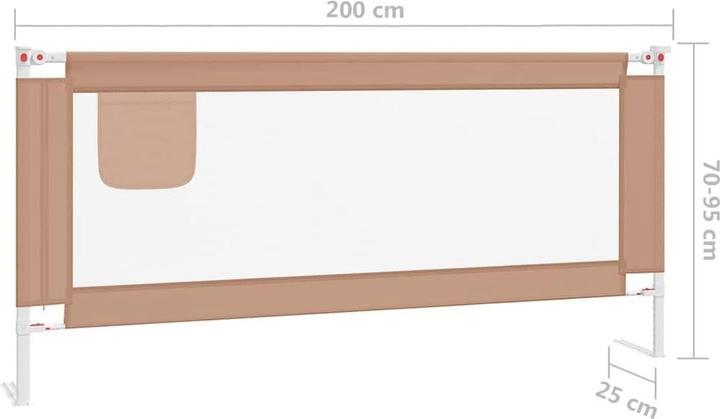 Immagine prodotto VidaXL Bettschutzgitter 200x25 cm (200 cm)