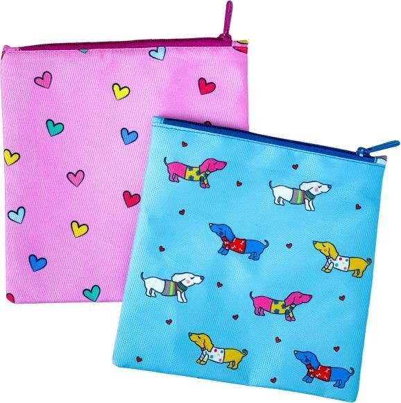 Immagine prodotto Yumbox Sacchetti per sandwich riutilizzabili - Set di 2 - Cani e cuori