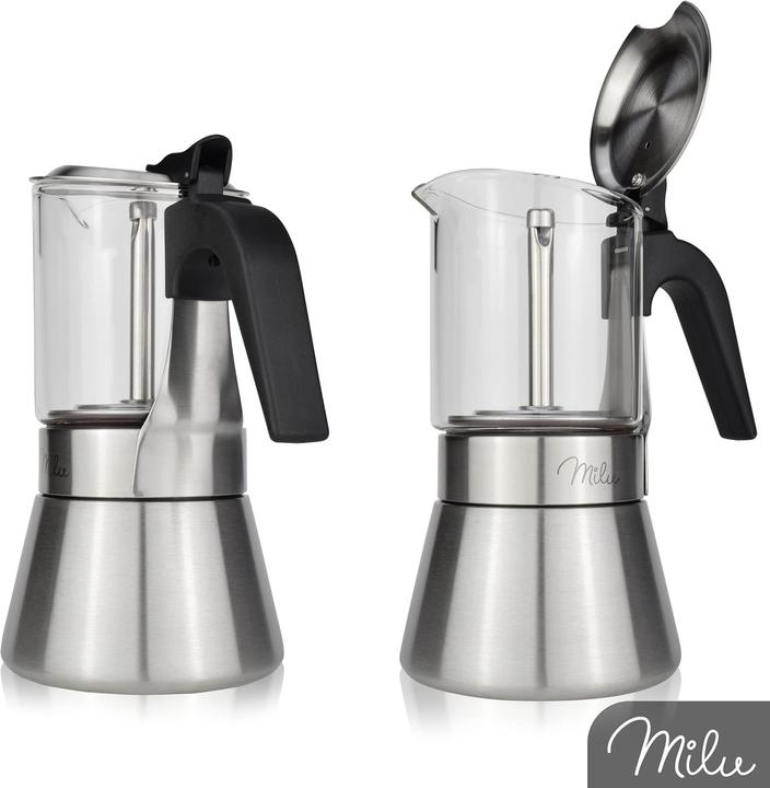 Immagine prodotto Milu Macchina per espresso a induzione adatta a 4 tazze da 200 ml (4 T.)