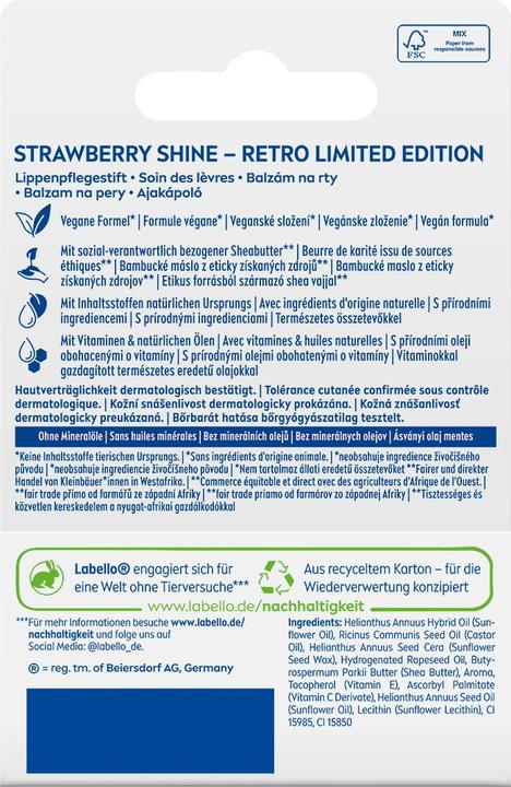 Produktbild Labello Strawberry Shine Retro Edition (Pflegestift)