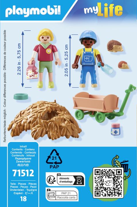 Produktbild Playmobil Pflege der Igelfamilie (71512, Playmobil My Life)