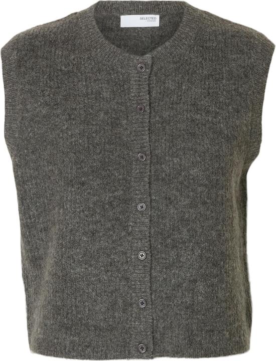 Actual product image Selected Femme Slflulu Sl Button O-Neck Vest Noos (L)