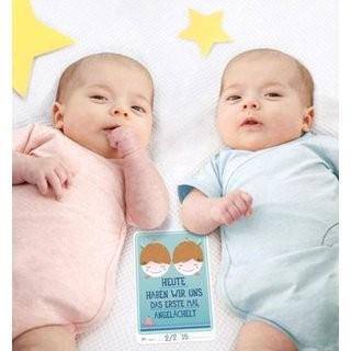Produktbild Milestone Baby Meilensteinkarten für Zwillinge, 1. Lebensjahr Deutsch