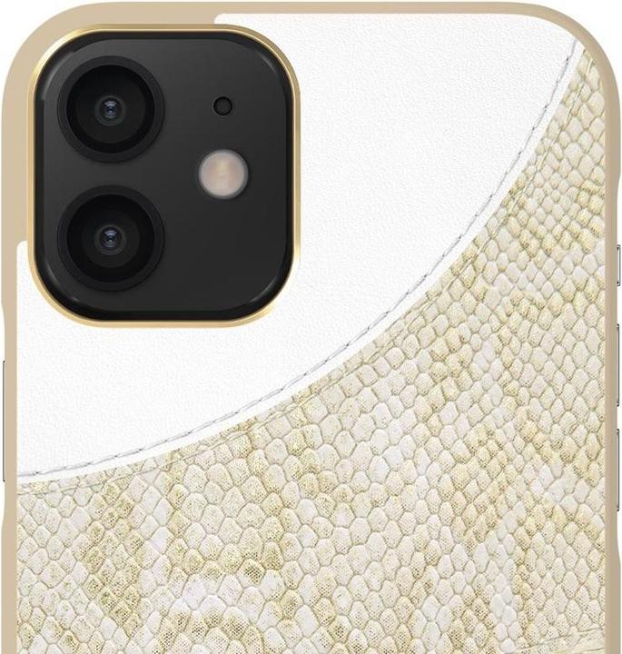 Actual product image iDeal Of Sweden Designer Hard Cover Cream Gold Snake (Apple iPhone 12 mini)
