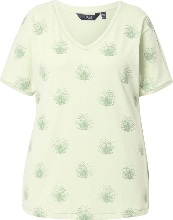 Produktbild Ulla Popken T-Shirt, Pfauen, Oversized, V-Ausschnitt, Halbarm (60)