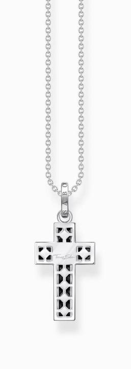 Immagine prodotto Thomas Sabo Collana croce pietre nere argento (Argento 925, 40 - 45 cm)