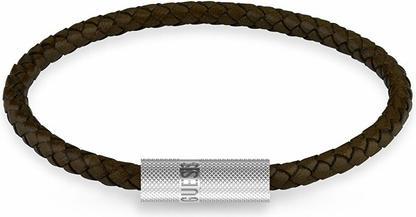 Guess Blackjack Brown Leather Bracelet JUXB03238JWSTBW - Length: 20 cm (20 cm)