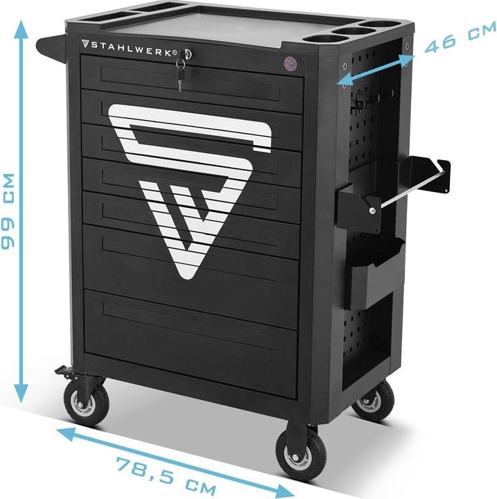 Actual product image Stahlwerk SHARK workshop trolley Tool trolley Assembly trolley 235 tools CrV (160 x)