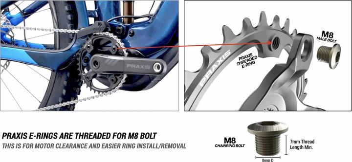 Produktbild Praxis works MTB E-Ring 104 BCD E-Bike Kettenblatt (34)