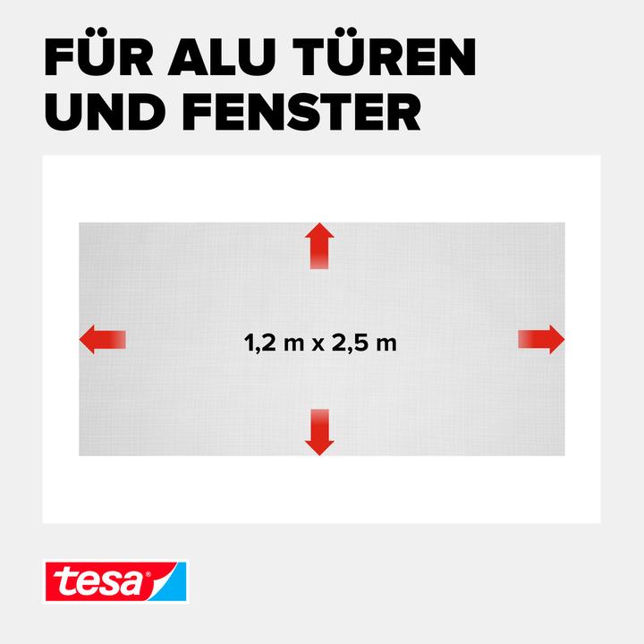 Actual product image tesa Insect screen Alu COMFORT replacement roll made of fibreglass fabric, for windows & doors, without (120 x 250 cm)