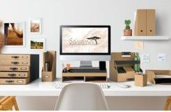 Produktbild Oxford Ablagemodul "Savana", DIN A4+, aus Karton, natur Schubladenbox aus Recycling-Karton, 5 Schubladen, f (A4)